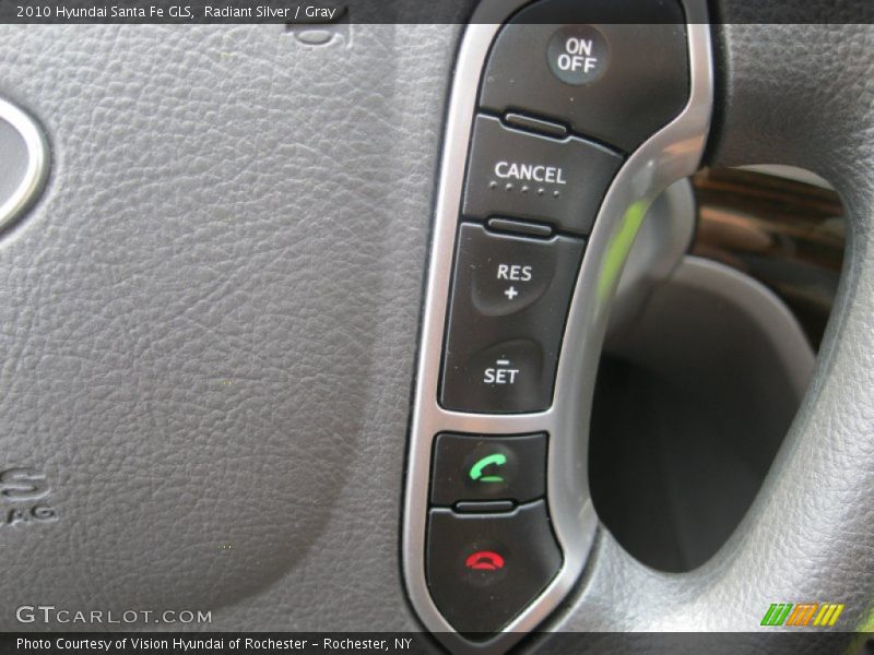 Radiant Silver / Gray 2010 Hyundai Santa Fe GLS