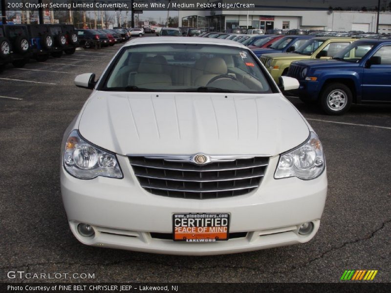 Stone White / Medium Pebble Beige/Cream 2008 Chrysler Sebring Limited Convertible