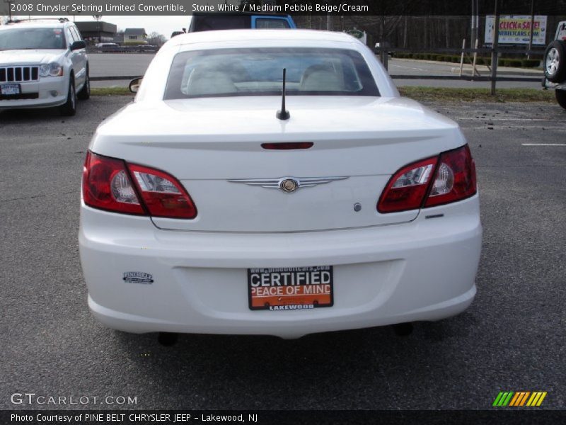 Stone White / Medium Pebble Beige/Cream 2008 Chrysler Sebring Limited Convertible