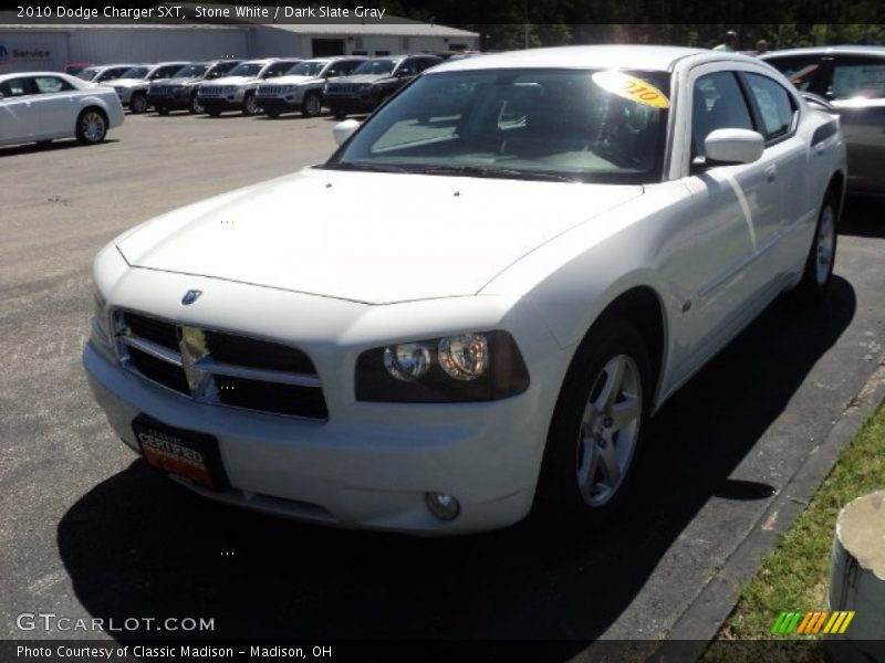 Stone White / Dark Slate Gray 2010 Dodge Charger SXT