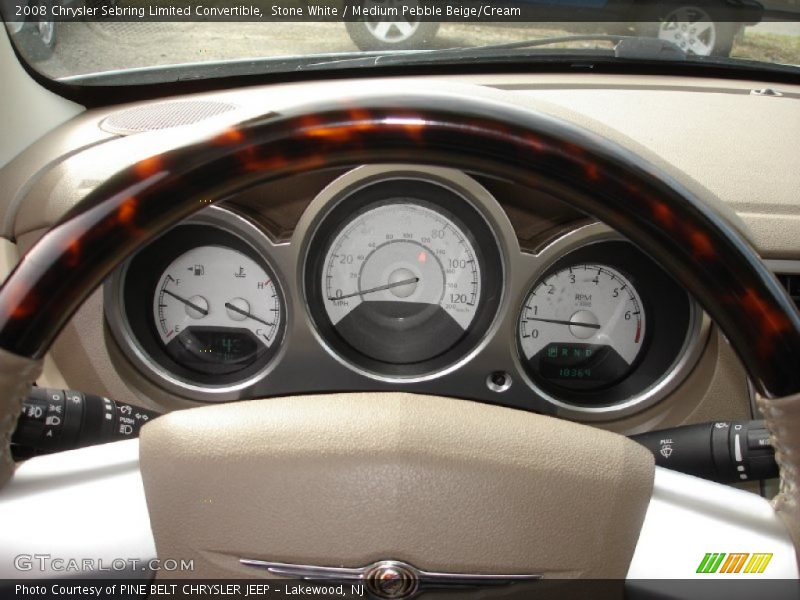 Stone White / Medium Pebble Beige/Cream 2008 Chrysler Sebring Limited Convertible