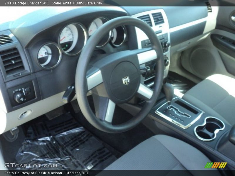 Stone White / Dark Slate Gray 2010 Dodge Charger SXT