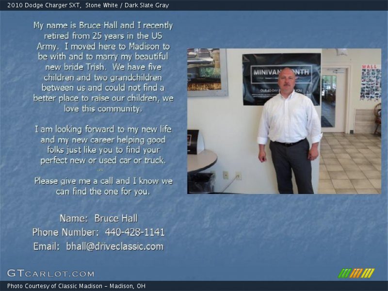 Stone White / Dark Slate Gray 2010 Dodge Charger SXT