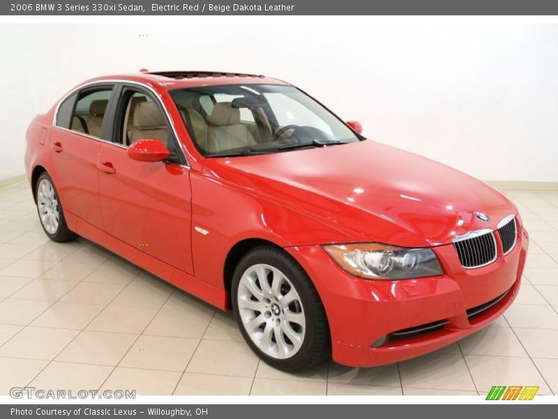 Electric Red / Beige Dakota Leather 2006 BMW 3 Series 330xi Sedan