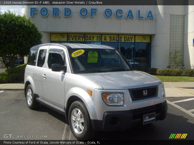 Alabaster Silver Metallic / Gray/Blue 2006 Honda Element EX-P AWD