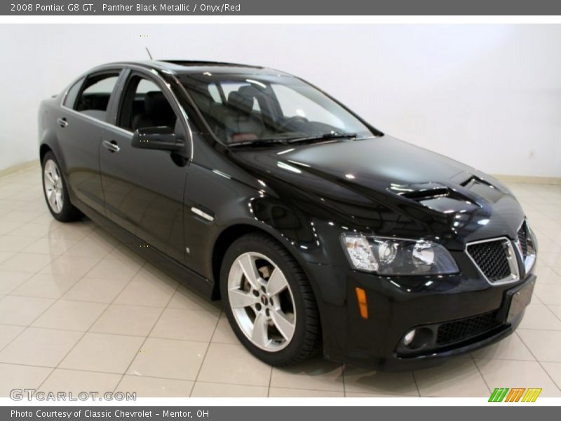 Panther Black Metallic / Onyx/Red 2008 Pontiac G8 GT