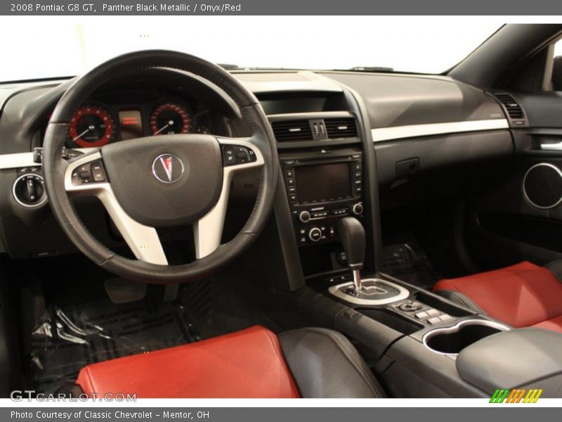 Panther Black Metallic / Onyx/Red 2008 Pontiac G8 GT