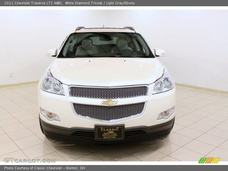 White Diamond Tricoat / Light Gray/Ebony 2011 Chevrolet Traverse LTZ AWD