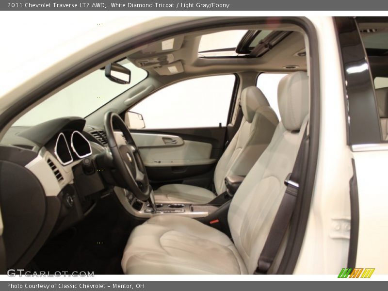 White Diamond Tricoat / Light Gray/Ebony 2011 Chevrolet Traverse LTZ AWD