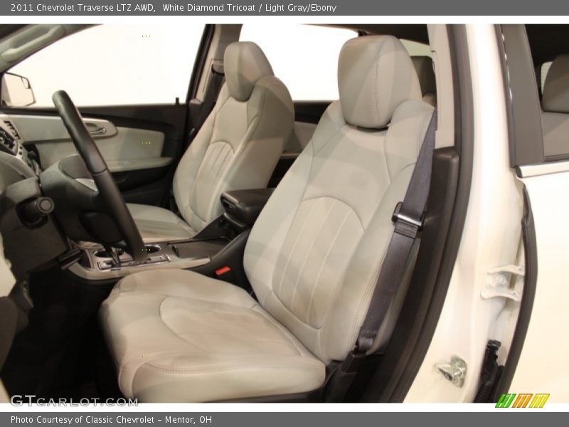 White Diamond Tricoat / Light Gray/Ebony 2011 Chevrolet Traverse LTZ AWD