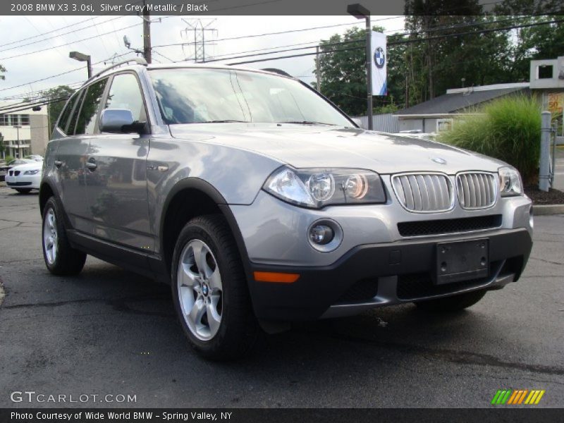 Silver Grey Metallic / Black 2008 BMW X3 3.0si