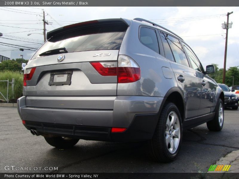 Silver Grey Metallic / Black 2008 BMW X3 3.0si