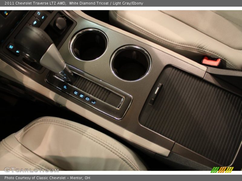 White Diamond Tricoat / Light Gray/Ebony 2011 Chevrolet Traverse LTZ AWD