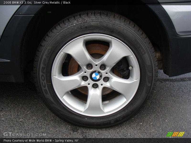 Silver Grey Metallic / Black 2008 BMW X3 3.0si