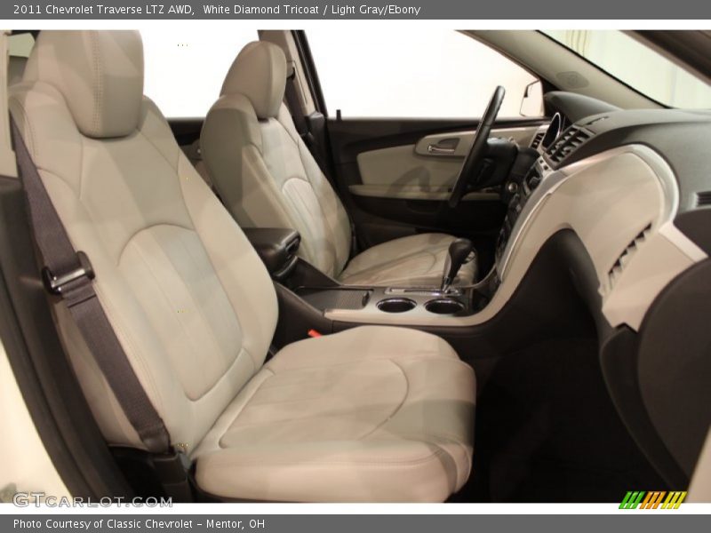 White Diamond Tricoat / Light Gray/Ebony 2011 Chevrolet Traverse LTZ AWD