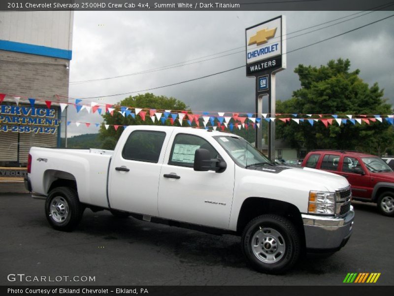 Summit White / Dark Titanium 2011 Chevrolet Silverado 2500HD Crew Cab 4x4