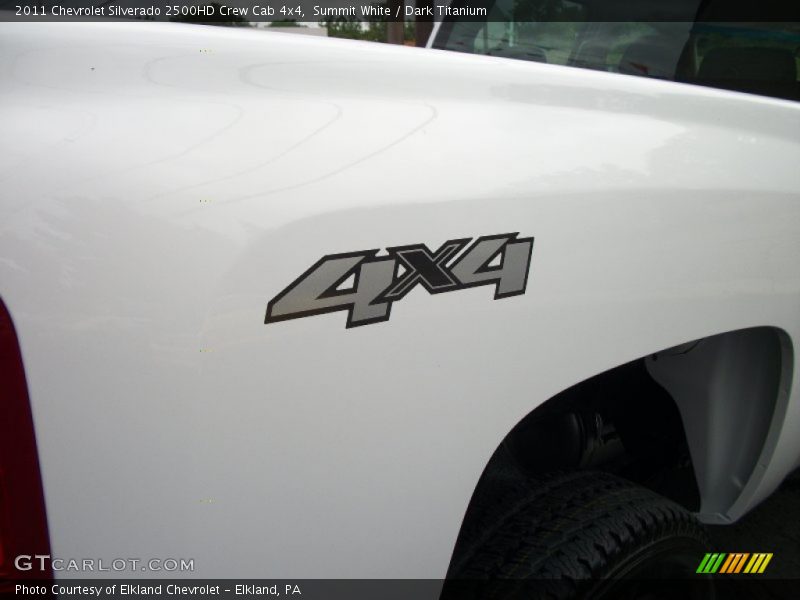 Summit White / Dark Titanium 2011 Chevrolet Silverado 2500HD Crew Cab 4x4