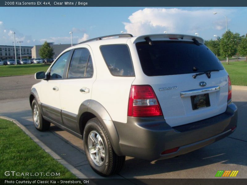 Clear White / Beige 2008 Kia Sorento EX 4x4