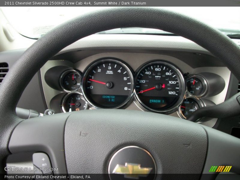 Summit White / Dark Titanium 2011 Chevrolet Silverado 2500HD Crew Cab 4x4