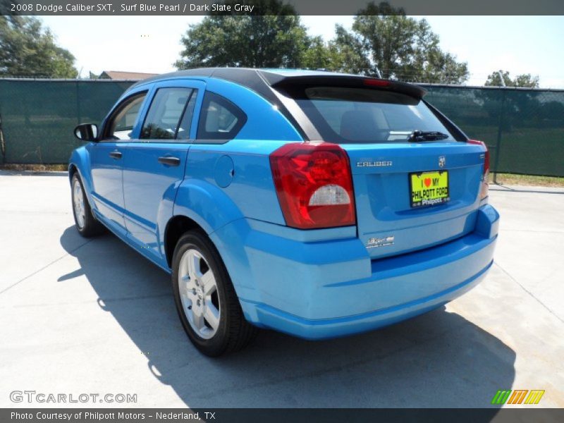 Surf Blue Pearl / Dark Slate Gray 2008 Dodge Caliber SXT