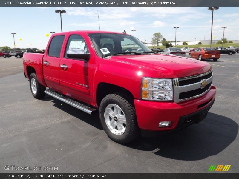 Victory Red / Dark Cashmere/Light Cashmere 2011 Chevrolet Silverado 1500 LTZ Crew Cab 4x4