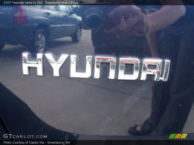 Deepwater Blue / Beige 2007 Hyundai Santa Fe GLS