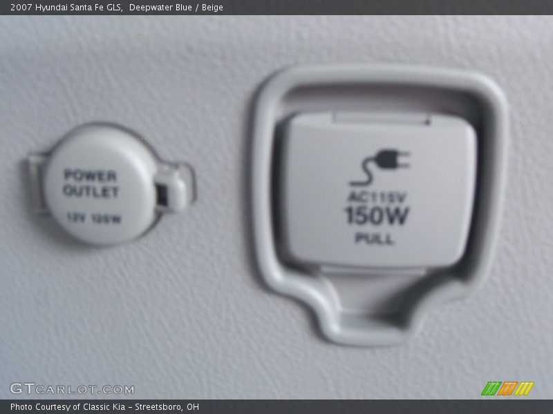 Deepwater Blue / Beige 2007 Hyundai Santa Fe GLS