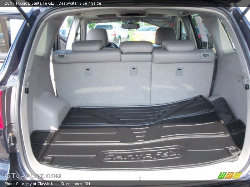 Deepwater Blue / Beige 2007 Hyundai Santa Fe GLS