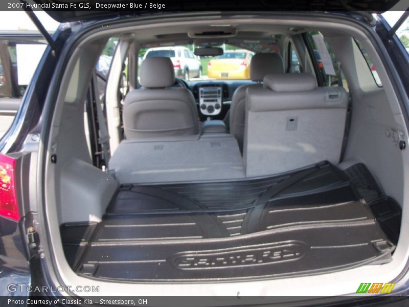 Deepwater Blue / Beige 2007 Hyundai Santa Fe GLS