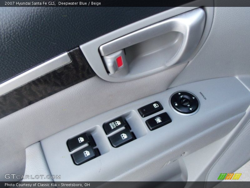 Deepwater Blue / Beige 2007 Hyundai Santa Fe GLS