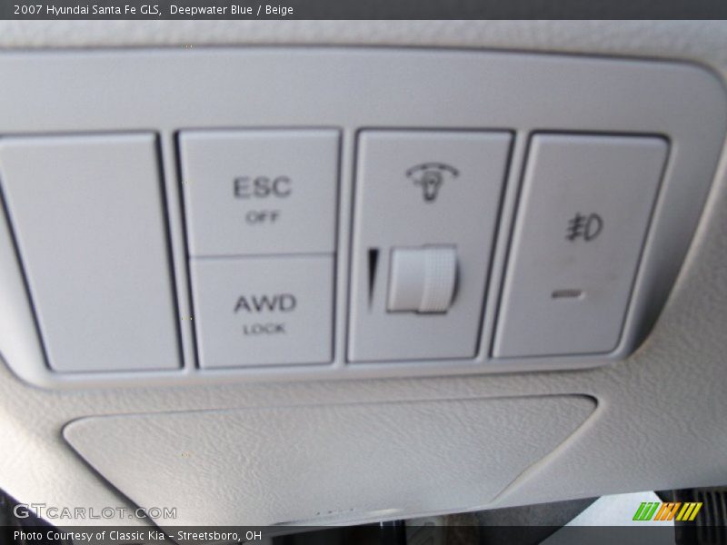 Deepwater Blue / Beige 2007 Hyundai Santa Fe GLS