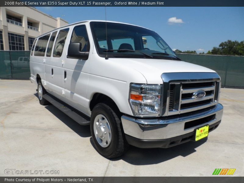 Oxford White / Medium Flint 2008 Ford E Series Van E350 Super Duty XLT 15 Passenger