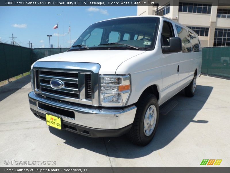 Oxford White / Medium Flint 2008 Ford E Series Van E350 Super Duty XLT 15 Passenger