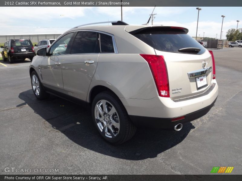 Gold Mist Metallic / Shale/Brownstone 2012 Cadillac SRX Performance