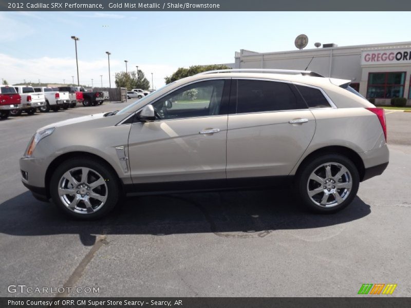 Gold Mist Metallic / Shale/Brownstone 2012 Cadillac SRX Performance