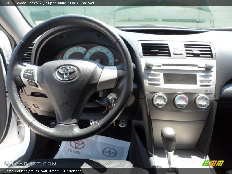 Super White / Dark Charcoal 2010 Toyota Camry SE