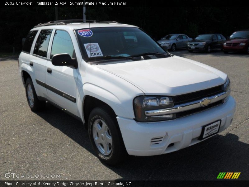 Summit White / Medium Pewter 2003 Chevrolet TrailBlazer LS 4x4