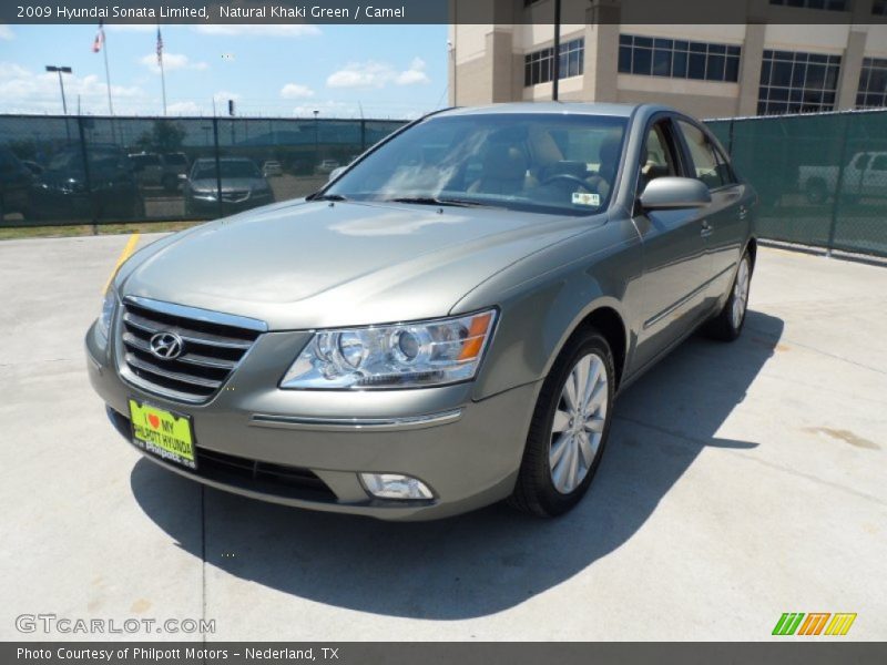 Natural Khaki Green / Camel 2009 Hyundai Sonata Limited