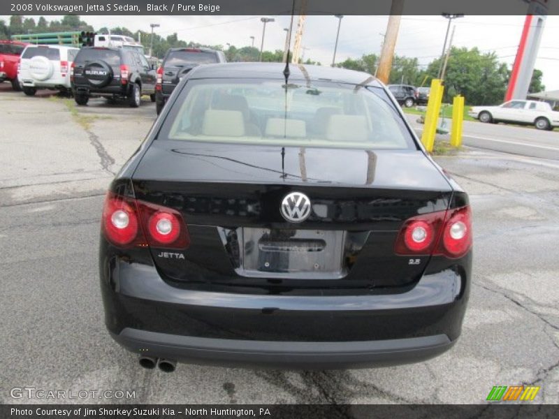 Black / Pure Beige 2008 Volkswagen Jetta S Sedan