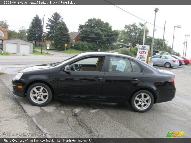 Black / Pure Beige 2008 Volkswagen Jetta S Sedan