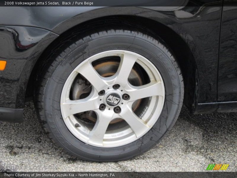 Black / Pure Beige 2008 Volkswagen Jetta S Sedan