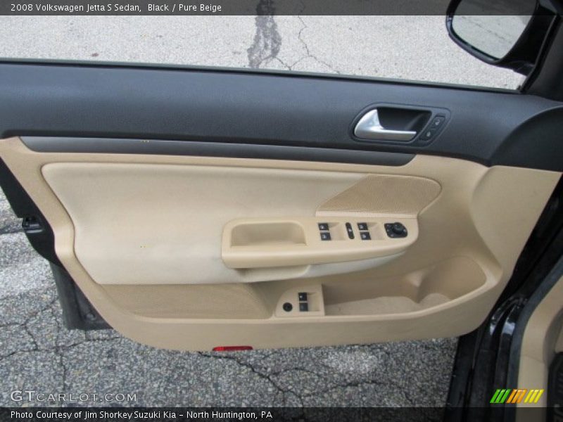 Black / Pure Beige 2008 Volkswagen Jetta S Sedan