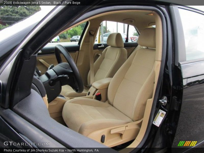 Black / Pure Beige 2008 Volkswagen Jetta S Sedan