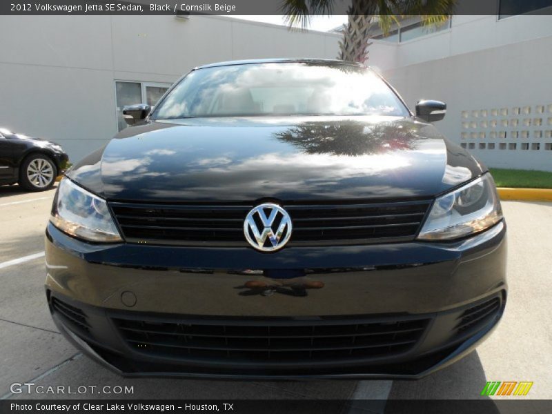 Black / Cornsilk Beige 2012 Volkswagen Jetta SE Sedan