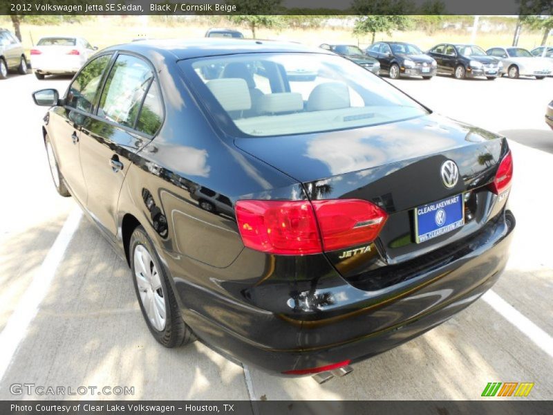 Black / Cornsilk Beige 2012 Volkswagen Jetta SE Sedan