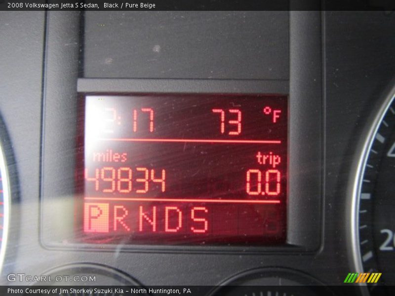 Black / Pure Beige 2008 Volkswagen Jetta S Sedan