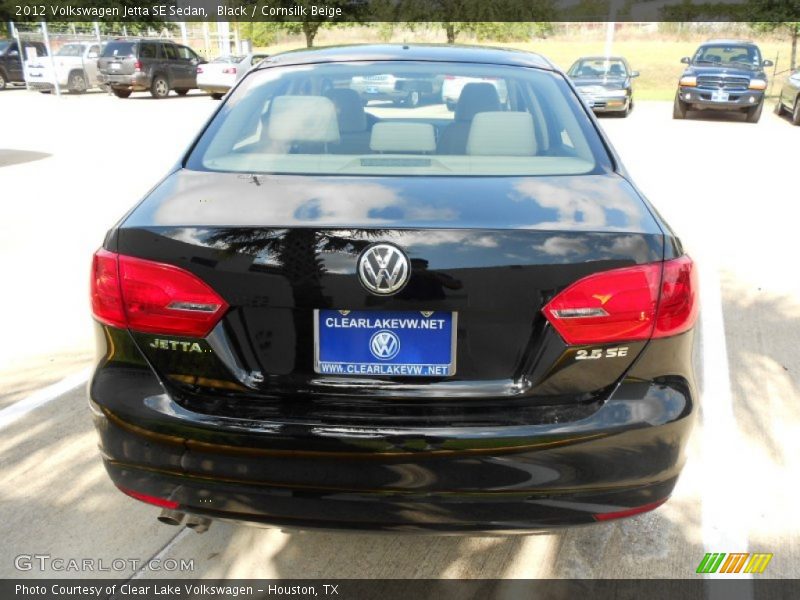 Black / Cornsilk Beige 2012 Volkswagen Jetta SE Sedan