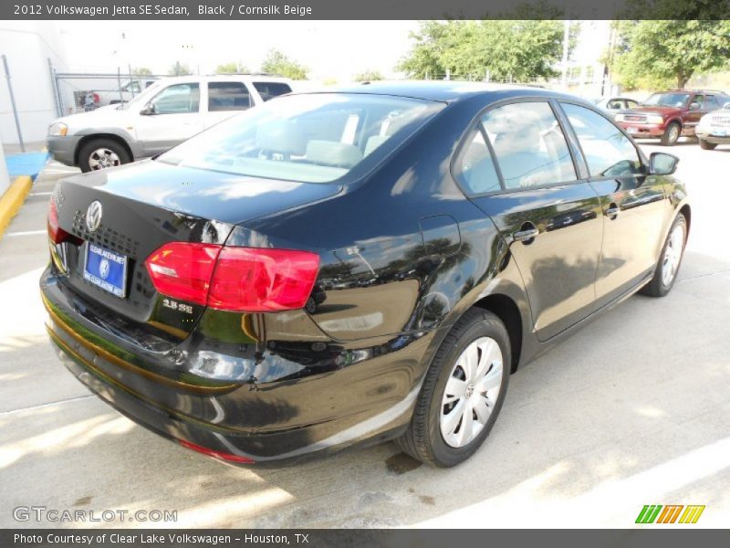 Black / Cornsilk Beige 2012 Volkswagen Jetta SE Sedan