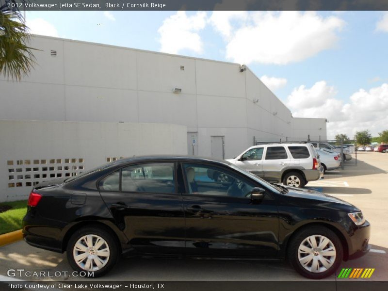 Black / Cornsilk Beige 2012 Volkswagen Jetta SE Sedan