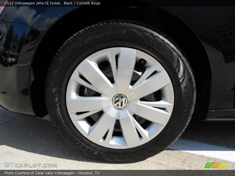 Black / Cornsilk Beige 2012 Volkswagen Jetta SE Sedan